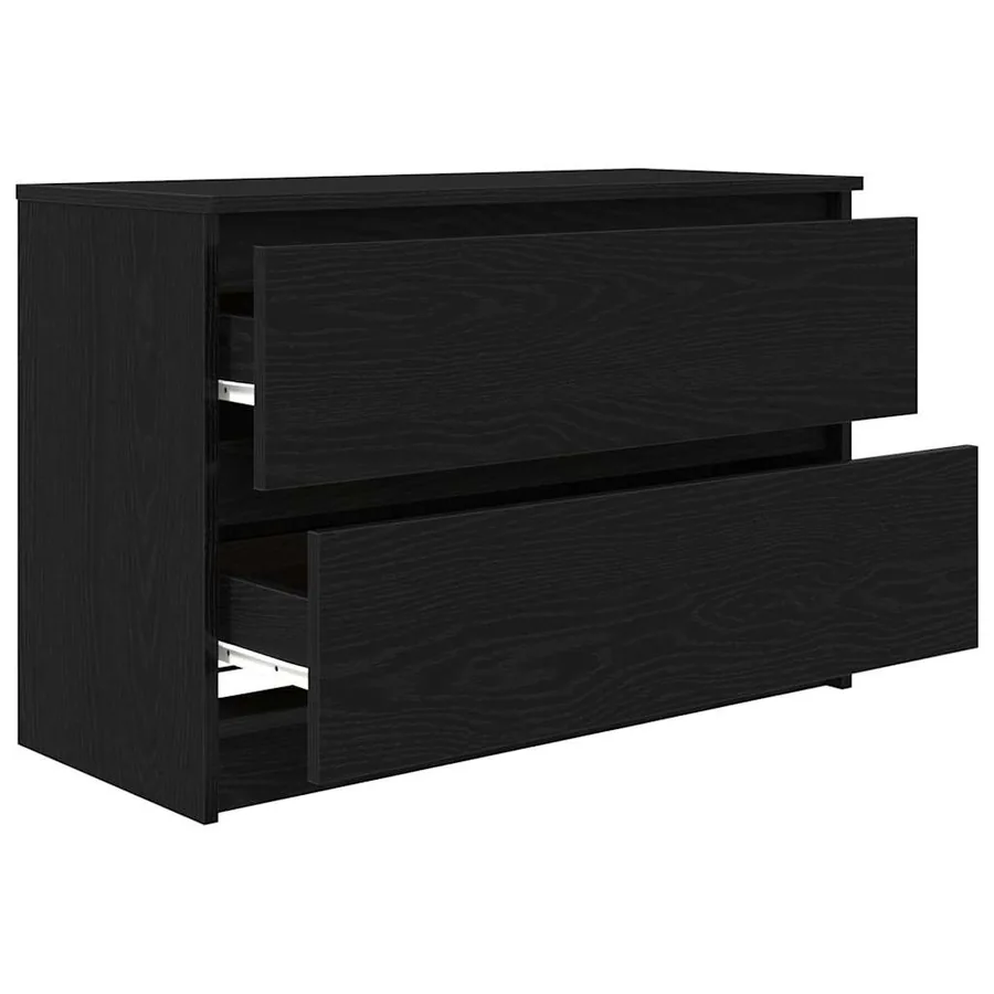 Meuble TV noir 80x35x54 cm bois d'ingénierie - 5