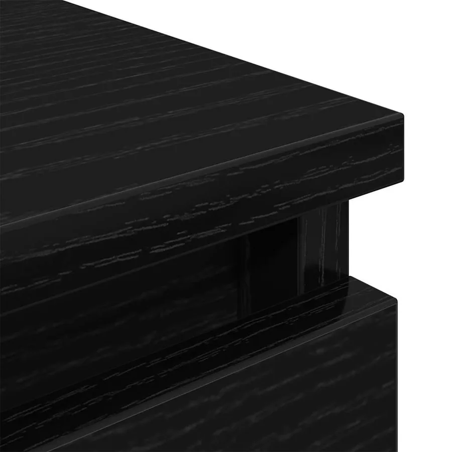 Meuble TV noir 80x35x54 cm bois d'ingénierie - 9