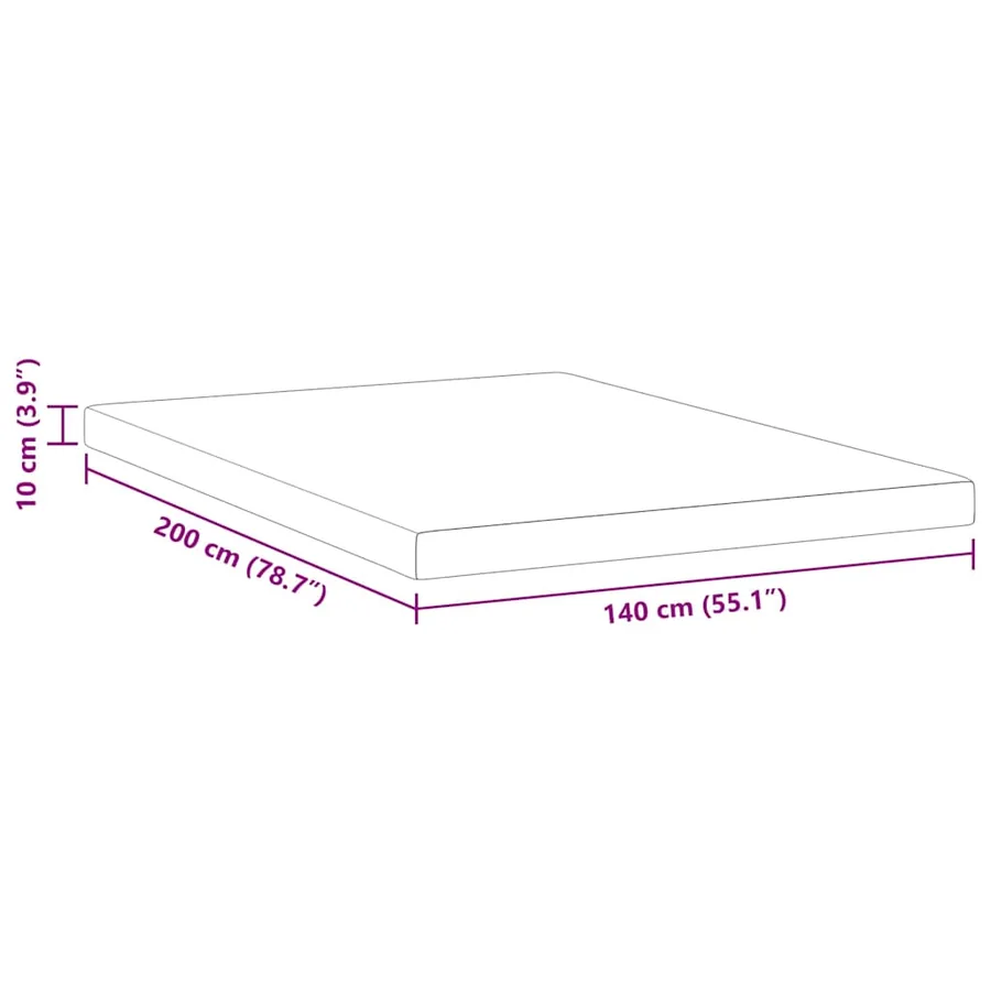 Surmatelas en mousse à mémoire 140 x 200 cm Thick Doux Blanc - 12