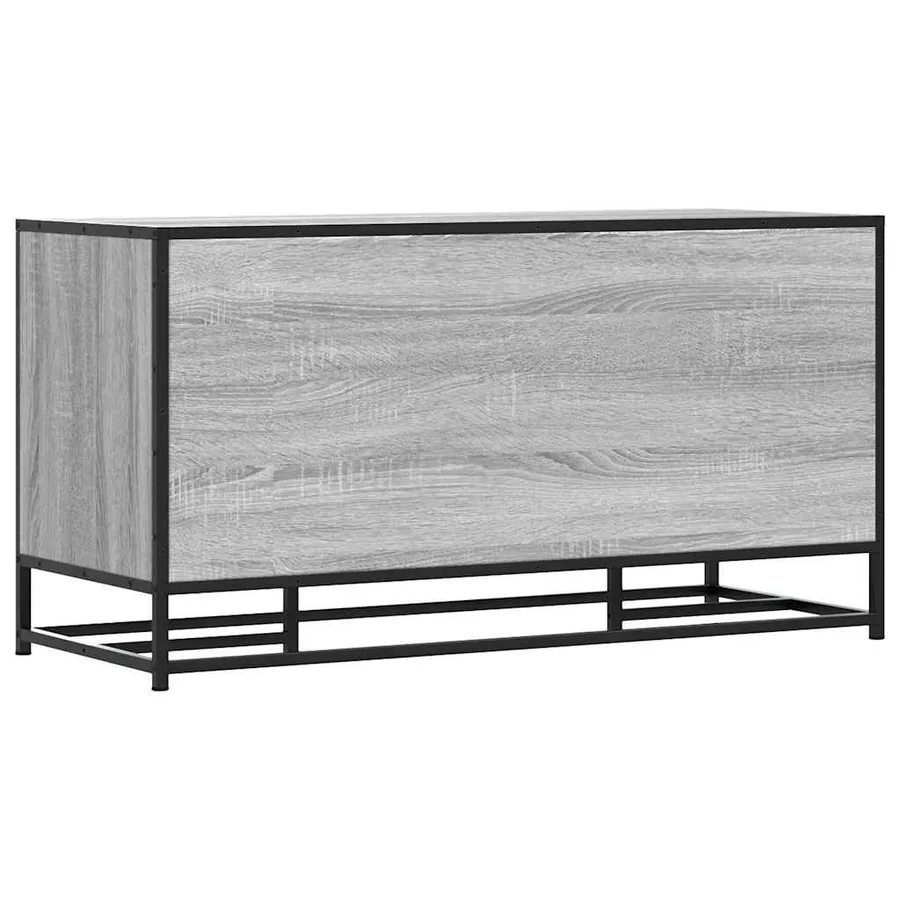 Banc à chaussures sonoma gris bois d'ingénierie et métal - 8