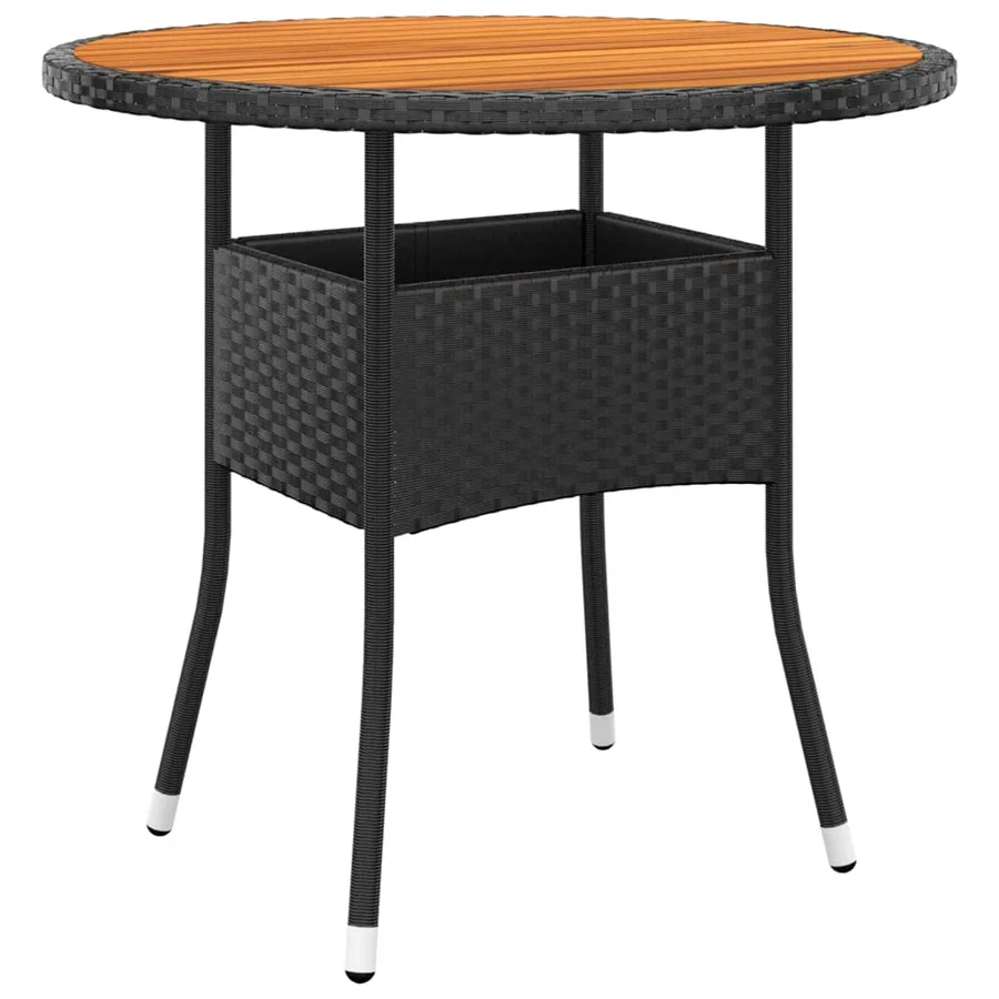 Ensemble de bistro de jardin 3 pcs Résine tressée Noir - 6