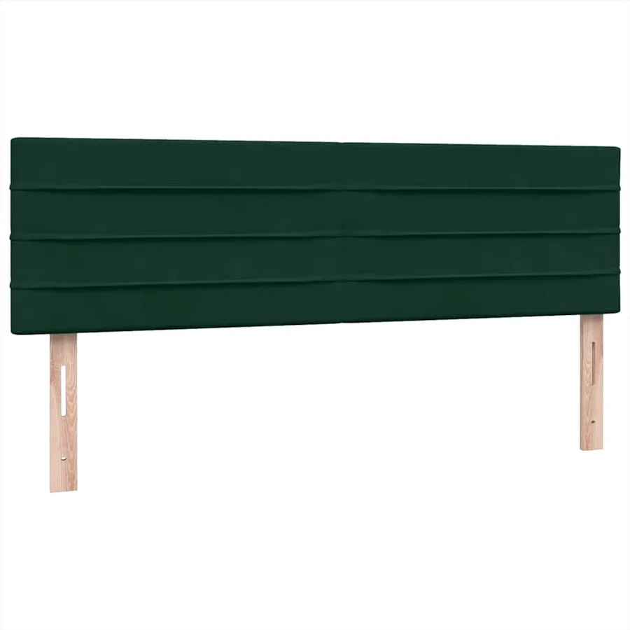 Sommier à lattes de lit et matelas vert foncé 160x220cm velours - 7