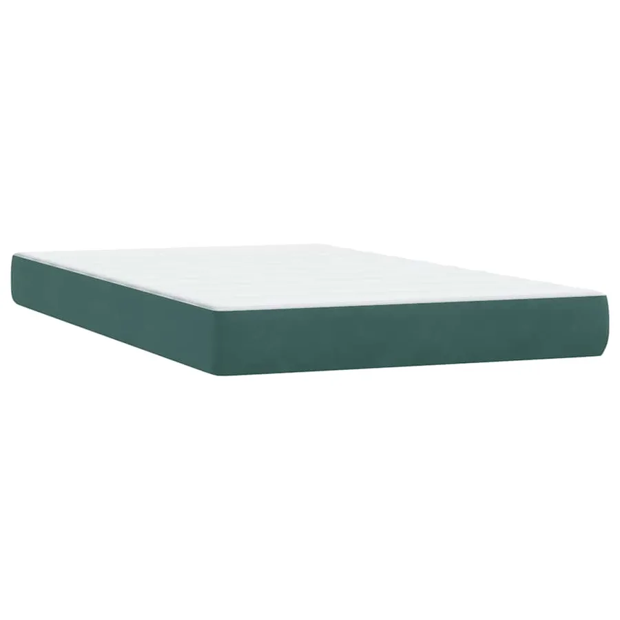 Sommier à lattes de lit et matelas vert foncé 120x220cm velours - 7