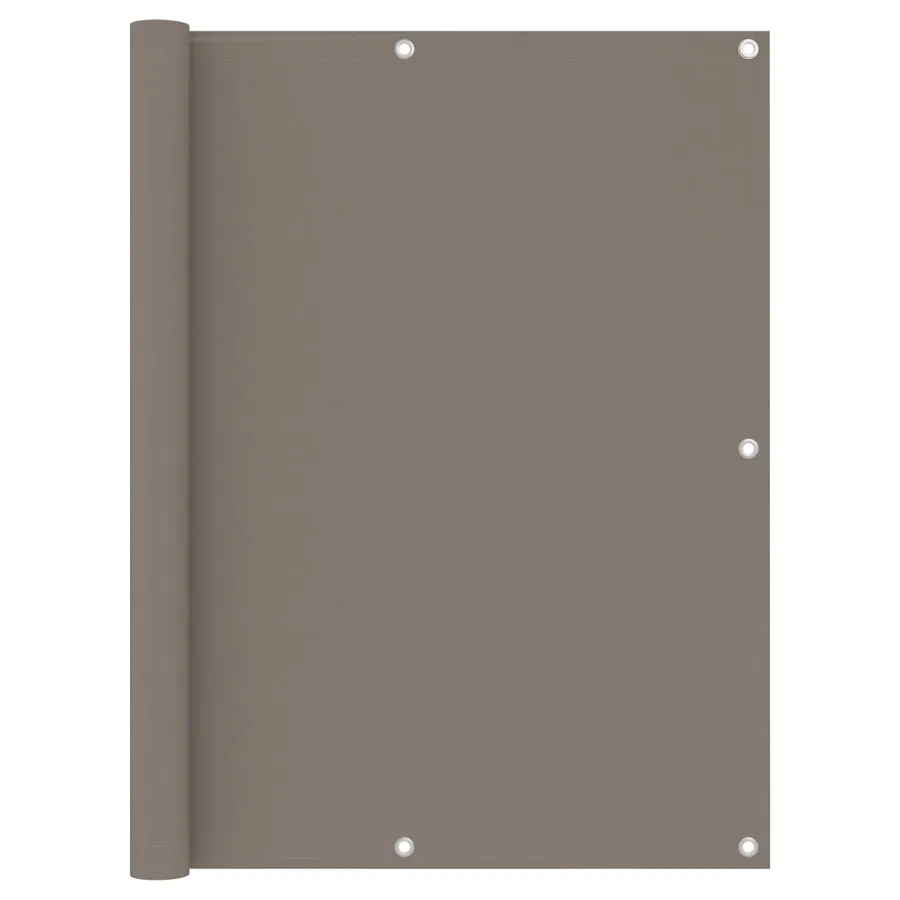 Écran de balcon Taupe 120x400 cm Tissu Oxford