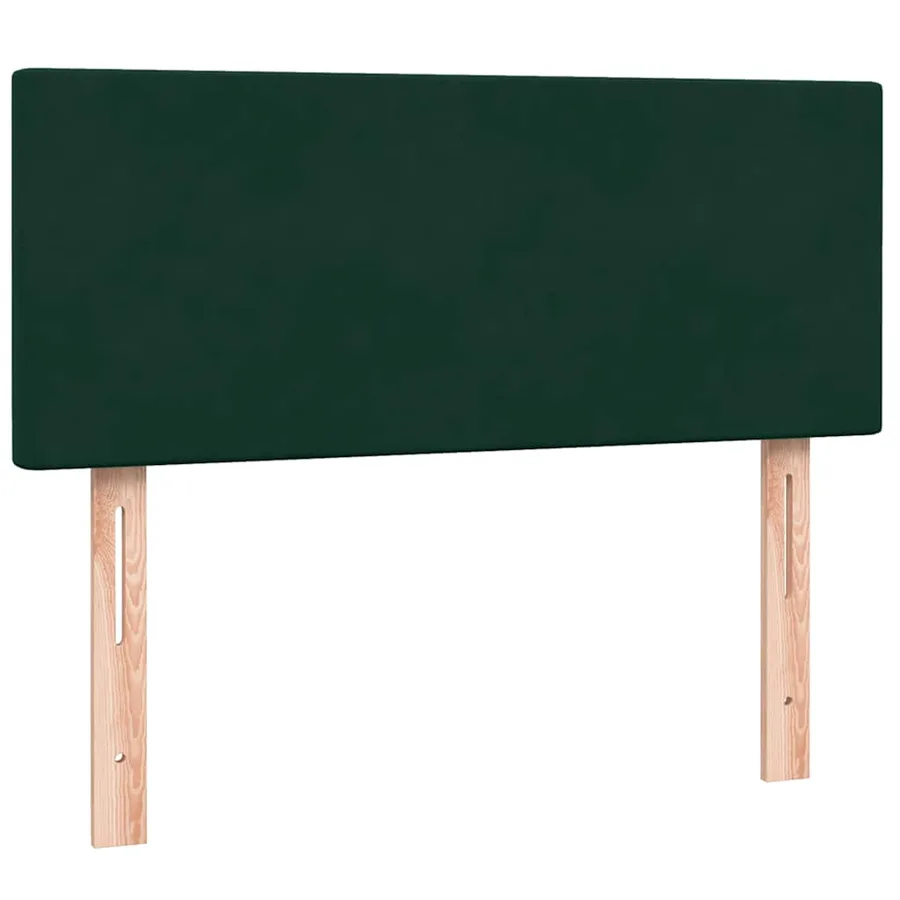 Sommier à lattes de lit et matelas et LED vert foncé 120x220cm velours - 7