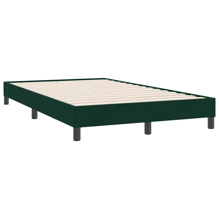 Sommier à lattes de lit et matelas et LED vert foncé 120x220cm velours - 6
