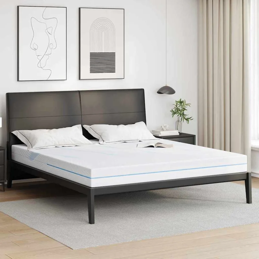 Matelas Moyennement ferme 180 x 200 cm Blanc