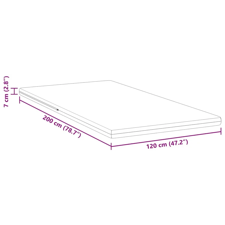 Surmatelas Blanc 120 x 200 cm Tissu jacquard - 11