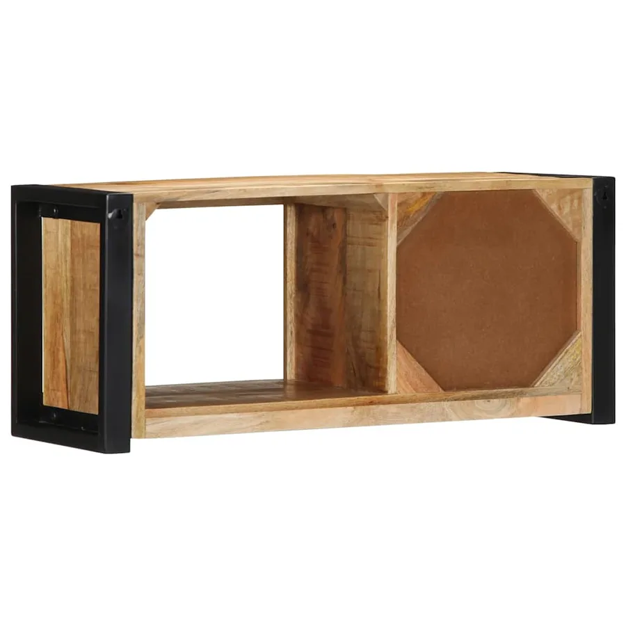 Meuble TV 80x30x35 cm bois massif de manguier brut - 5