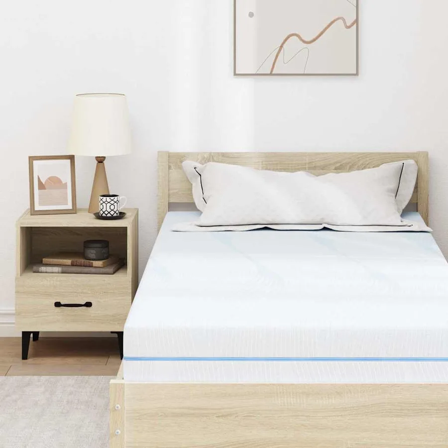 Matelas Moyennement ferme 90 x 190 cm Blanc - 7