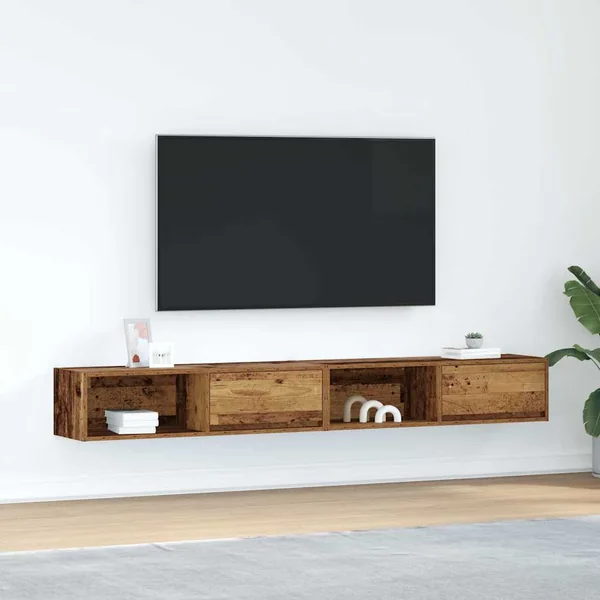 Meubles TV 2 pcs vieux bois 100x31x25,5 cm bois d'ingénierie