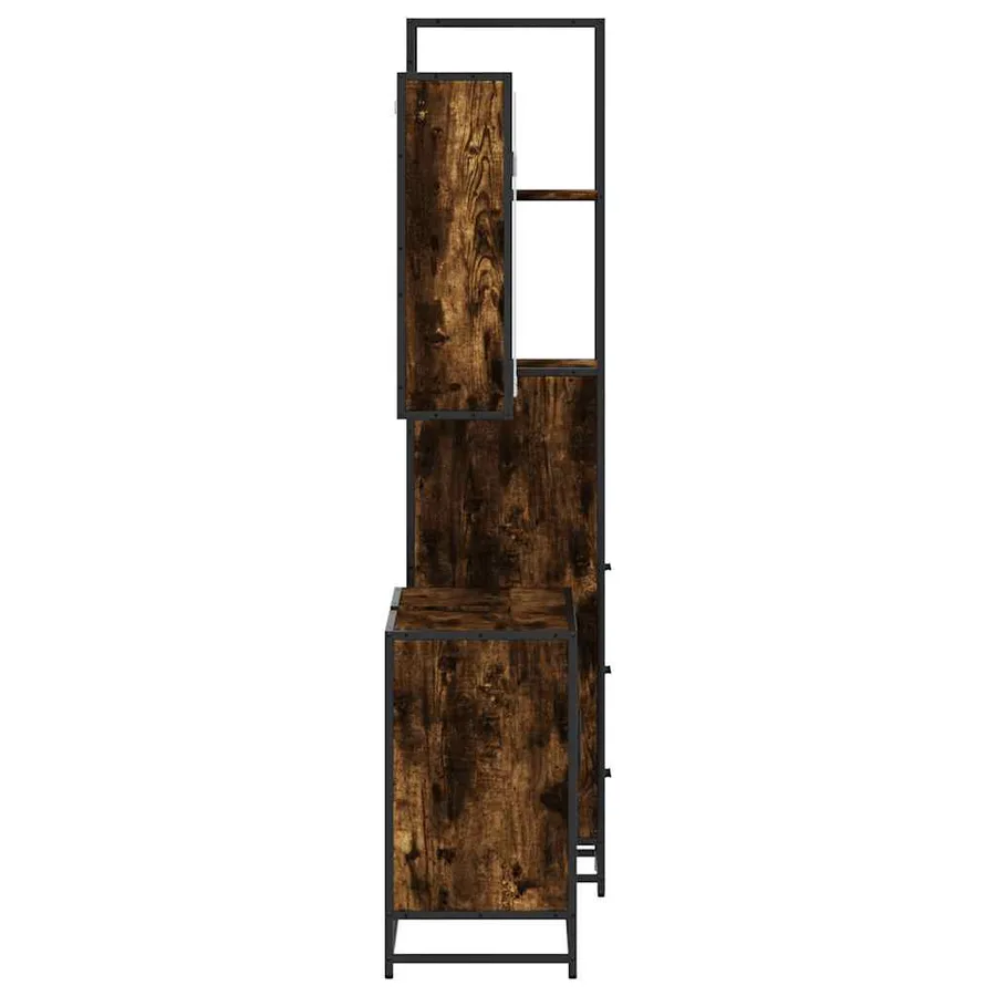 Ensemble de meubles de salle de bain 3 pcs Chêne fumé - 6
