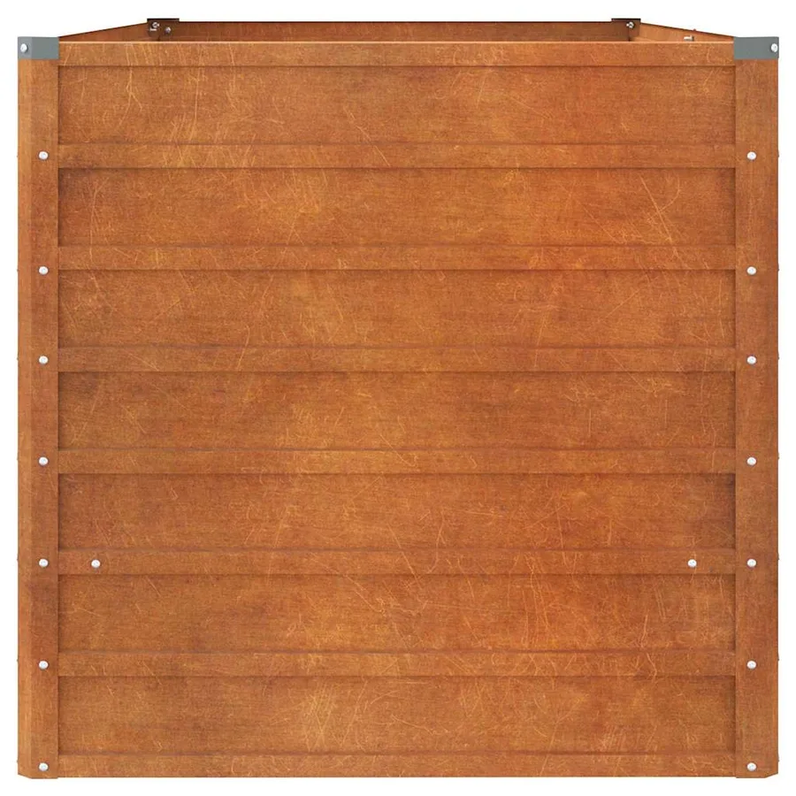Lit surélevé de jardin rouillé 160x80x77 cm acier corten - 5