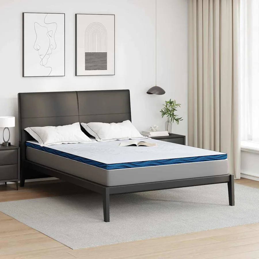 Surmatelas Blanc 160 x 200 cm Tissu jacquard
