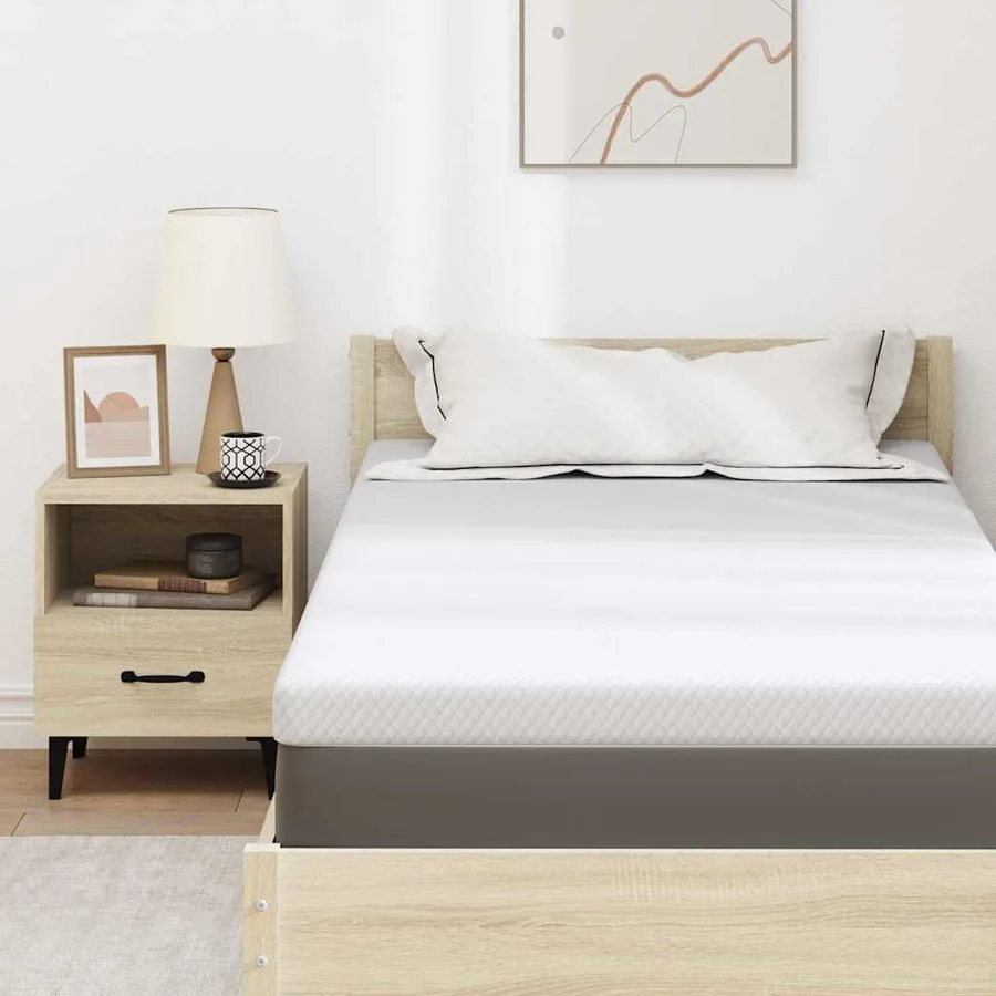 Surmatelas en mousse à mémoire 100 x 200 cm Thick Doux Blanc - 7