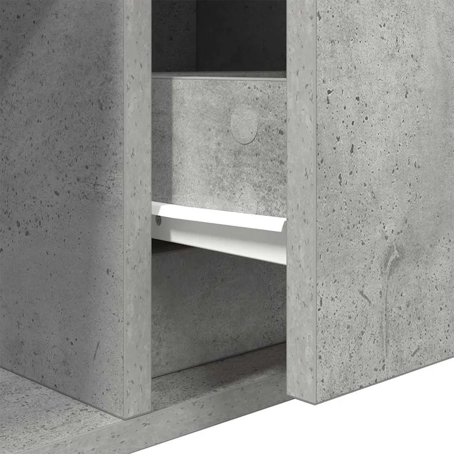 Meubles TV 2 pcs gris béton 100x31x25,5 cm bois d'ingénierie - 13