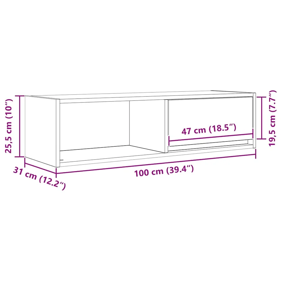 Meubles TV 2 pcs gris béton 100x31x25,5 cm bois d'ingénierie - 16