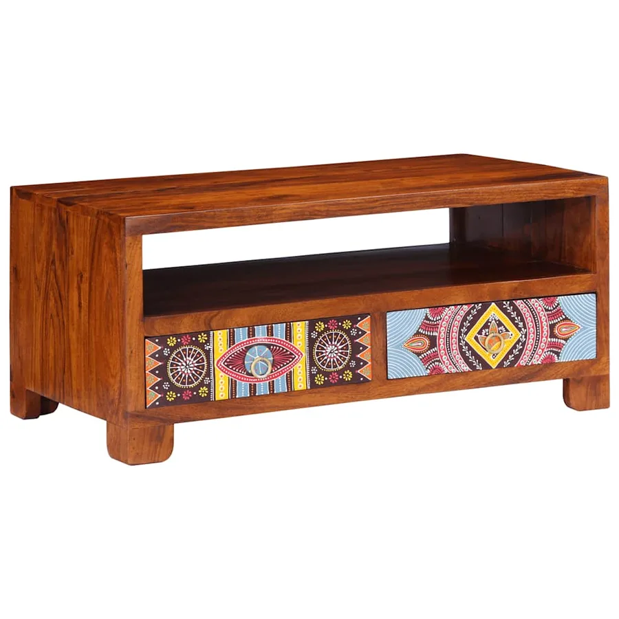 Table basse 90x50x40 cm bois d'acacia massif - 11