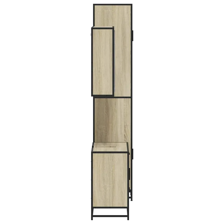 Ensemble de meubles de salle de bain 3 pcs chêne sonoma - 6