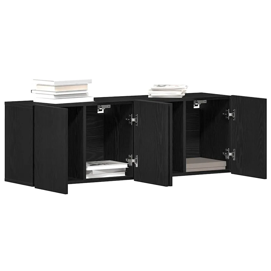 Meubles TV 2 pièces Chêne noir 120 x 30 x 41 cm Bois d'ingénierie - 4