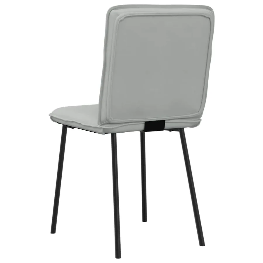 Chaises à manger lot de 4 Gris clair Velours - 6