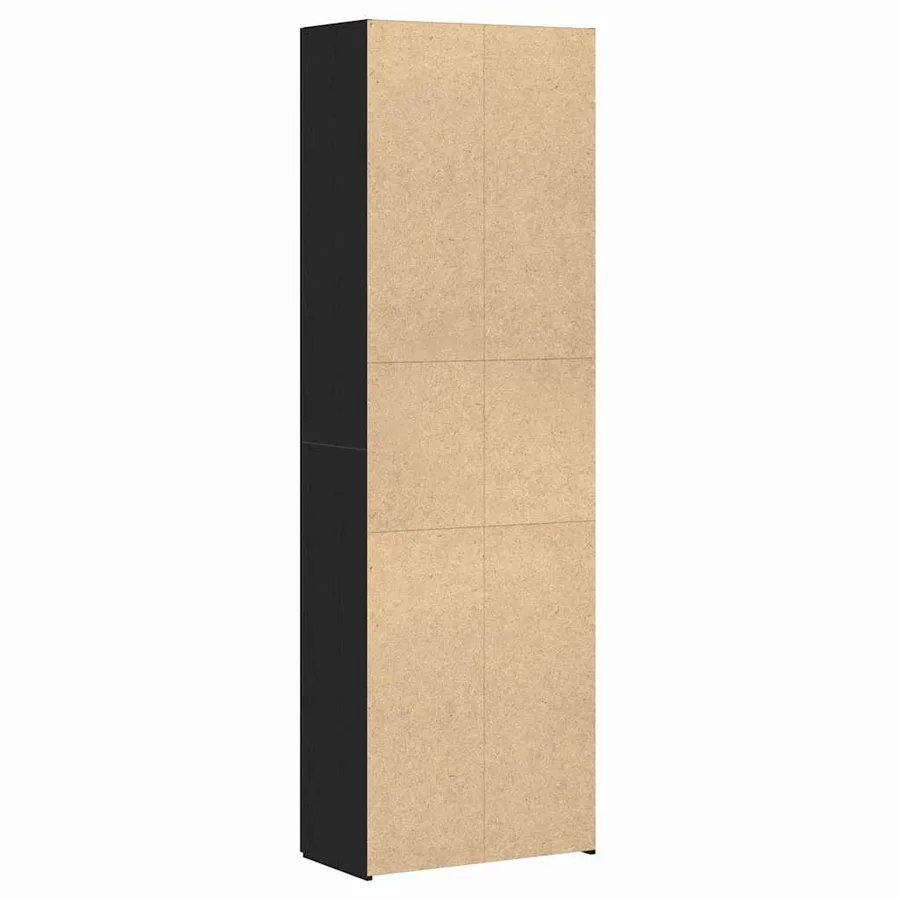 Cabinet de Bureau Chêne noir 60 x 32 x 190 cm Bois d'ingénierie - 6