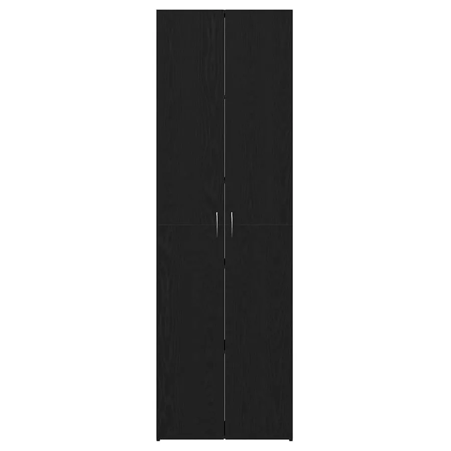 Cabinet de Bureau Chêne noir 60 x 32 x 190 cm Bois d'ingénierie - 7