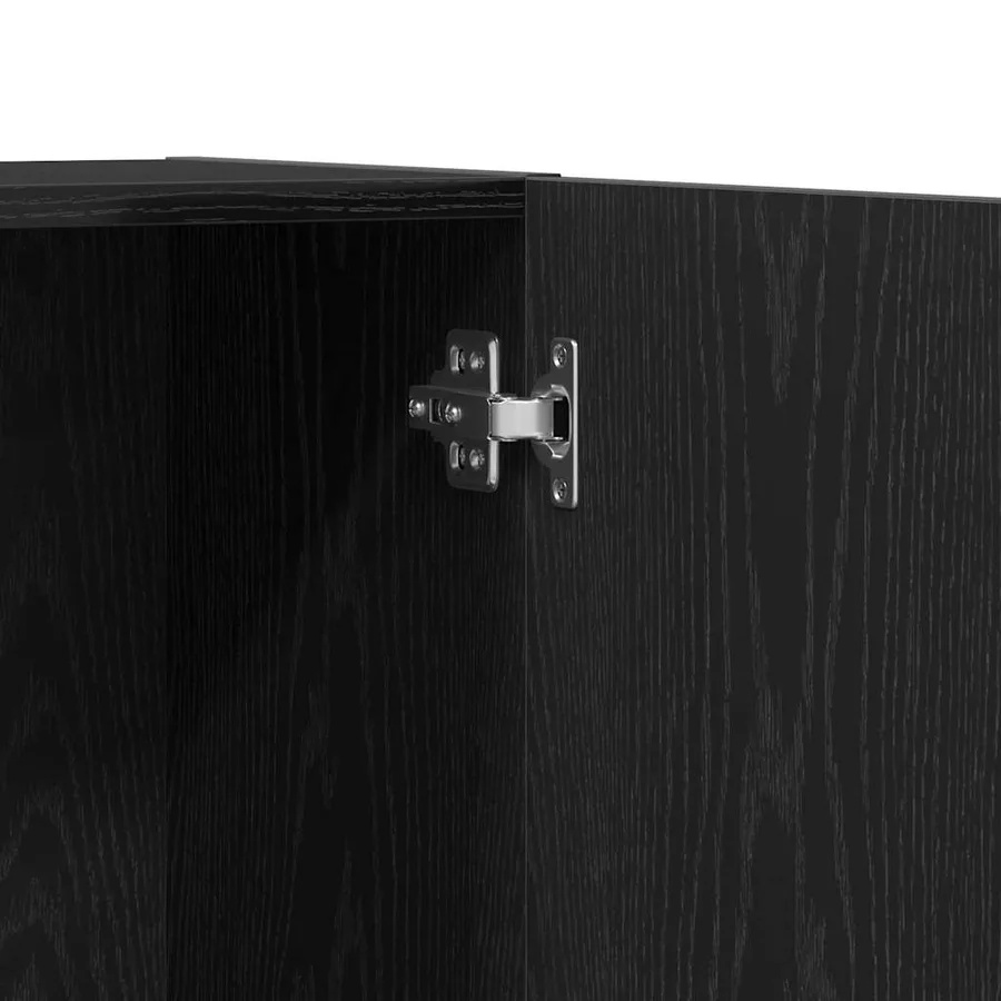 Cabinet de Bureau Chêne noir 60 x 32 x 190 cm Bois d'ingénierie - 9