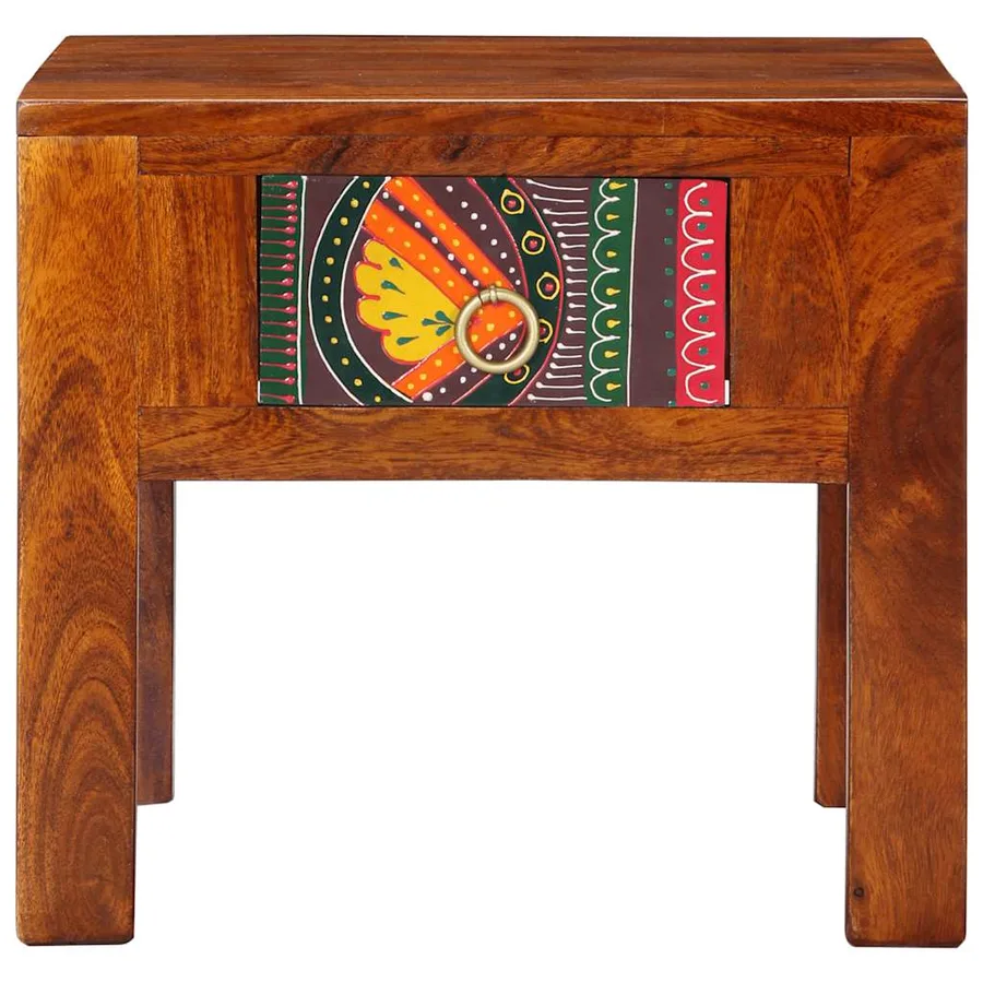 Table de chevet 40x40x36 cm bois d'acacia massif - 2