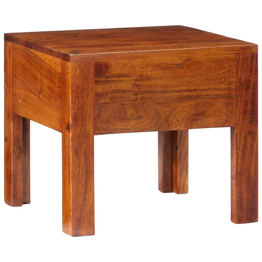 Table de chevet 40x40x36 cm bois d'acacia massif - 4