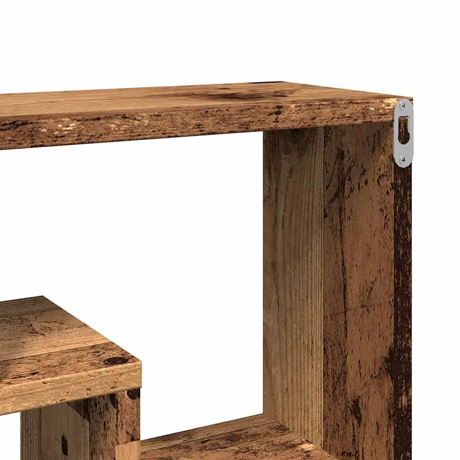 Étagère murale vieux bois 85x16x52,5 cm bois d'ingénierie - 8