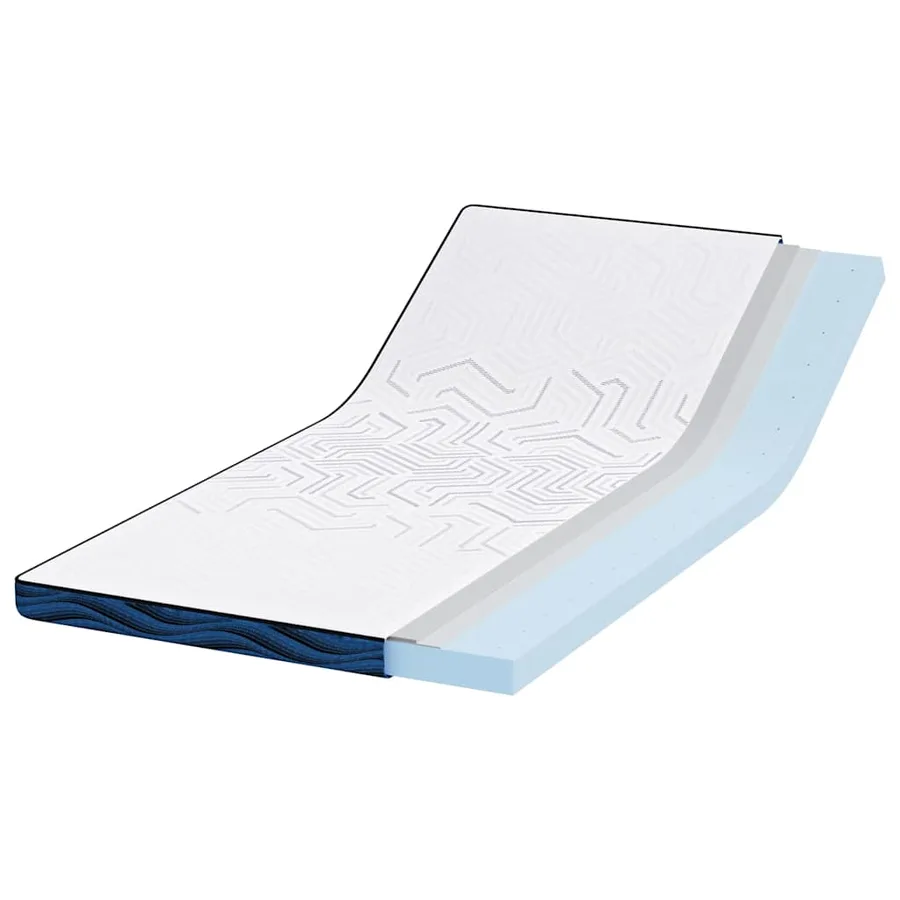 Surmatelas Blanc 100 x 200 cm Tissu jacquard - 3