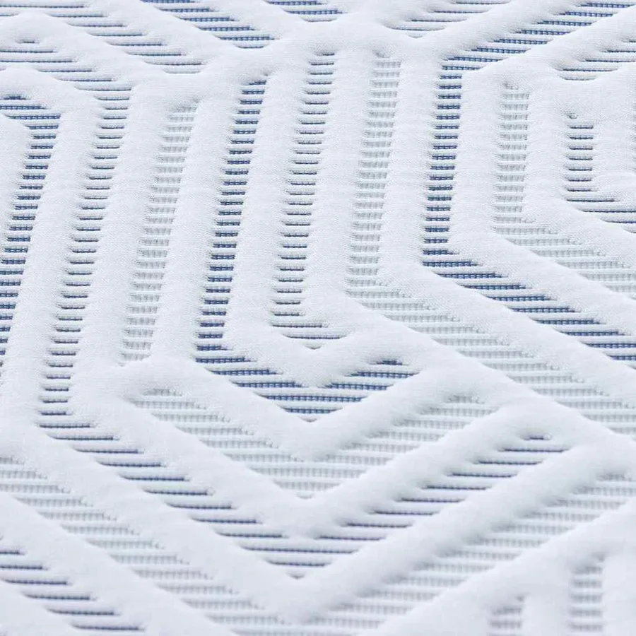 Surmatelas Blanc 100 x 200 cm Tissu jacquard - 9