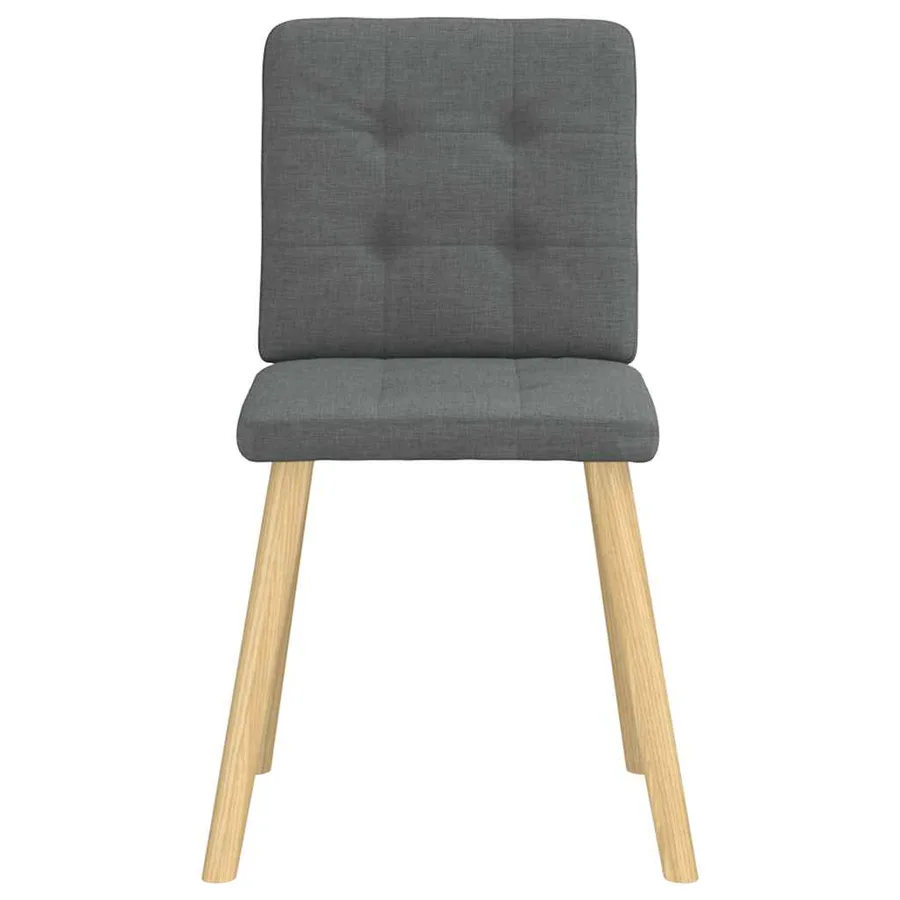 Chaises à manger lot de 4 gris foncé tissu - 4