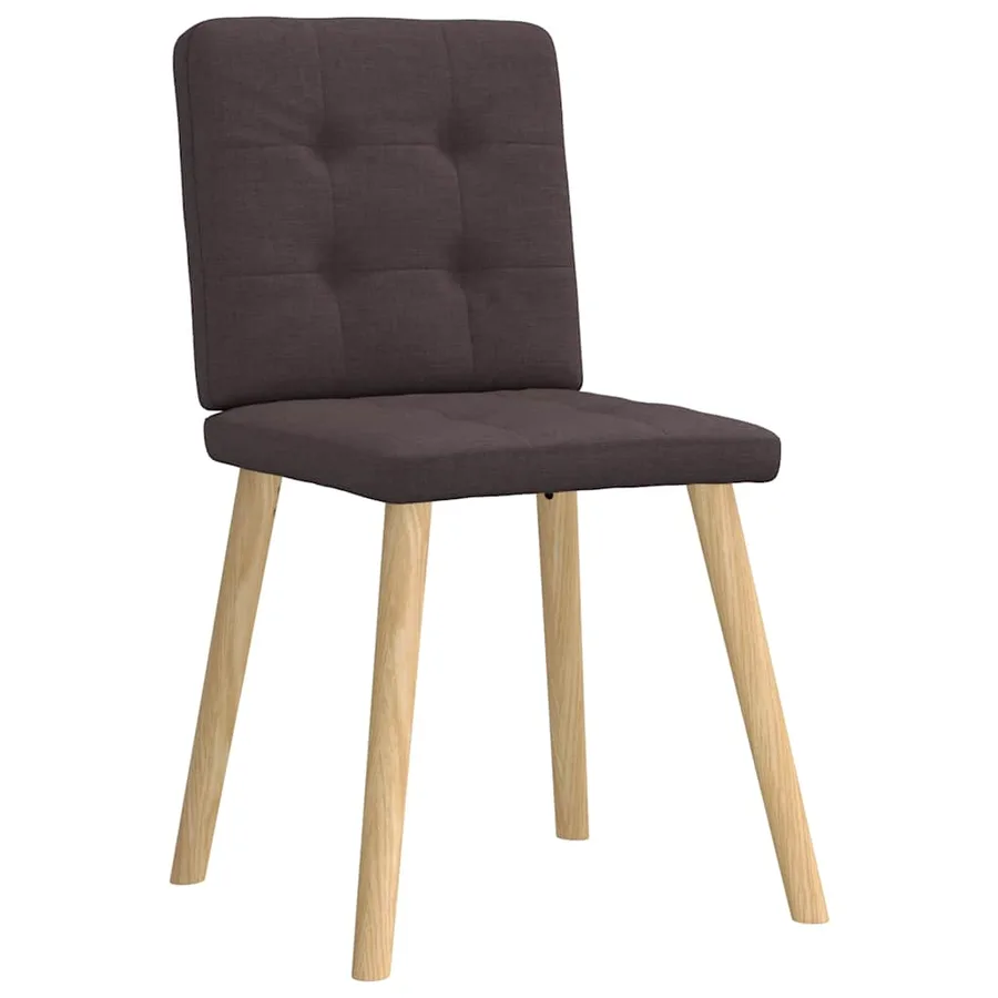 Chaises à manger lot de 2 marron foncé tissu - 3