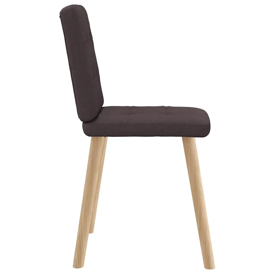 Chaises à manger lot de 2 marron foncé tissu - 5
