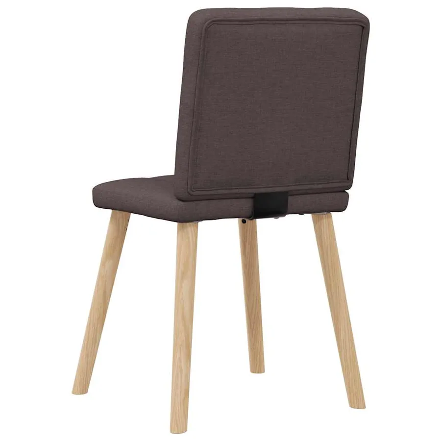 Chaises à manger lot de 2 marron foncé tissu - 6