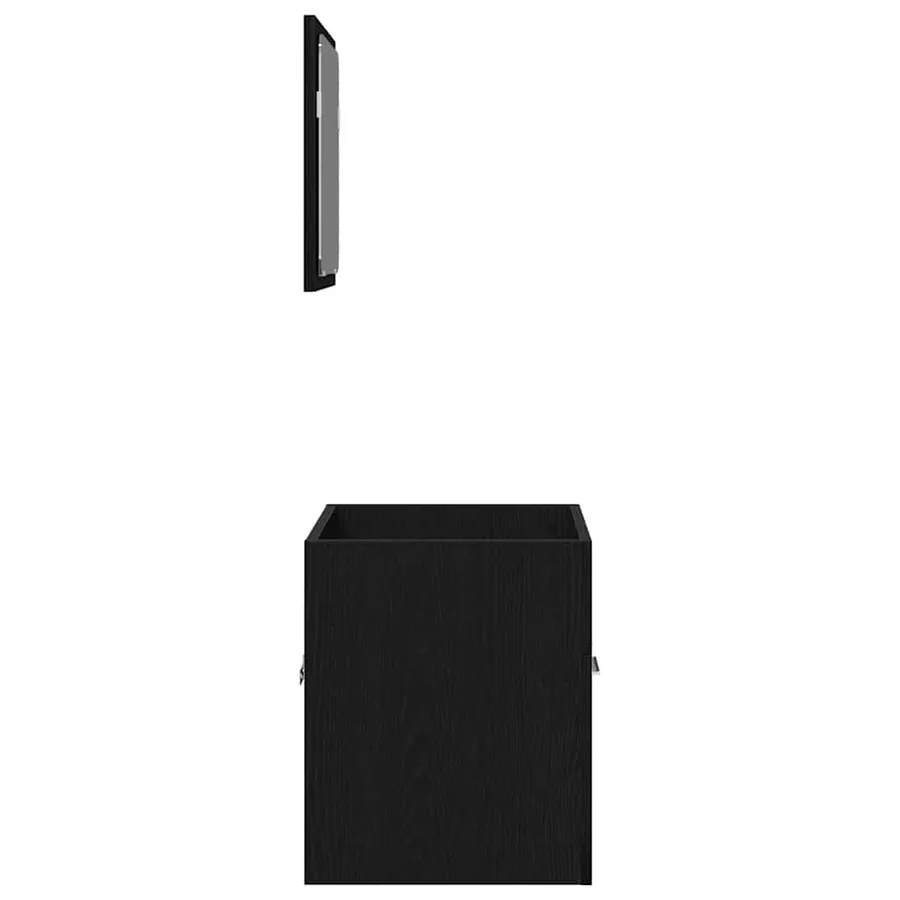 Ensemble de meubles salle de bain 2 pcs chêne noir - 7
