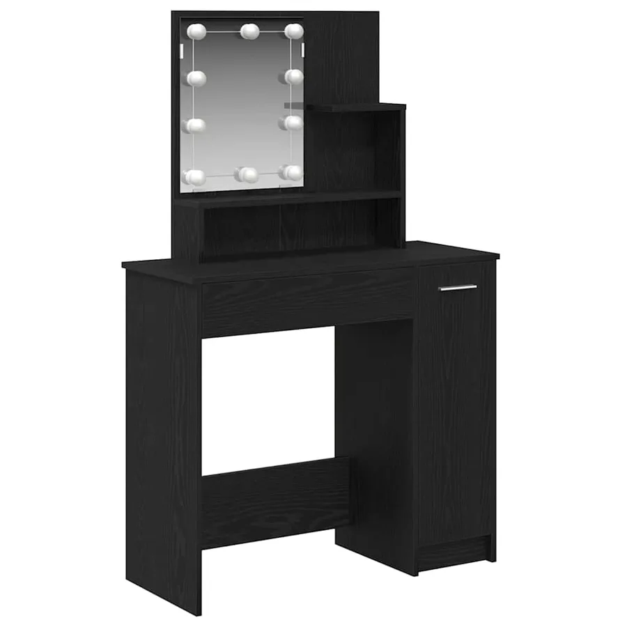 Table de Toilette avec tiroir Chêne noir 86,5 x 35 x 136 cm - 2