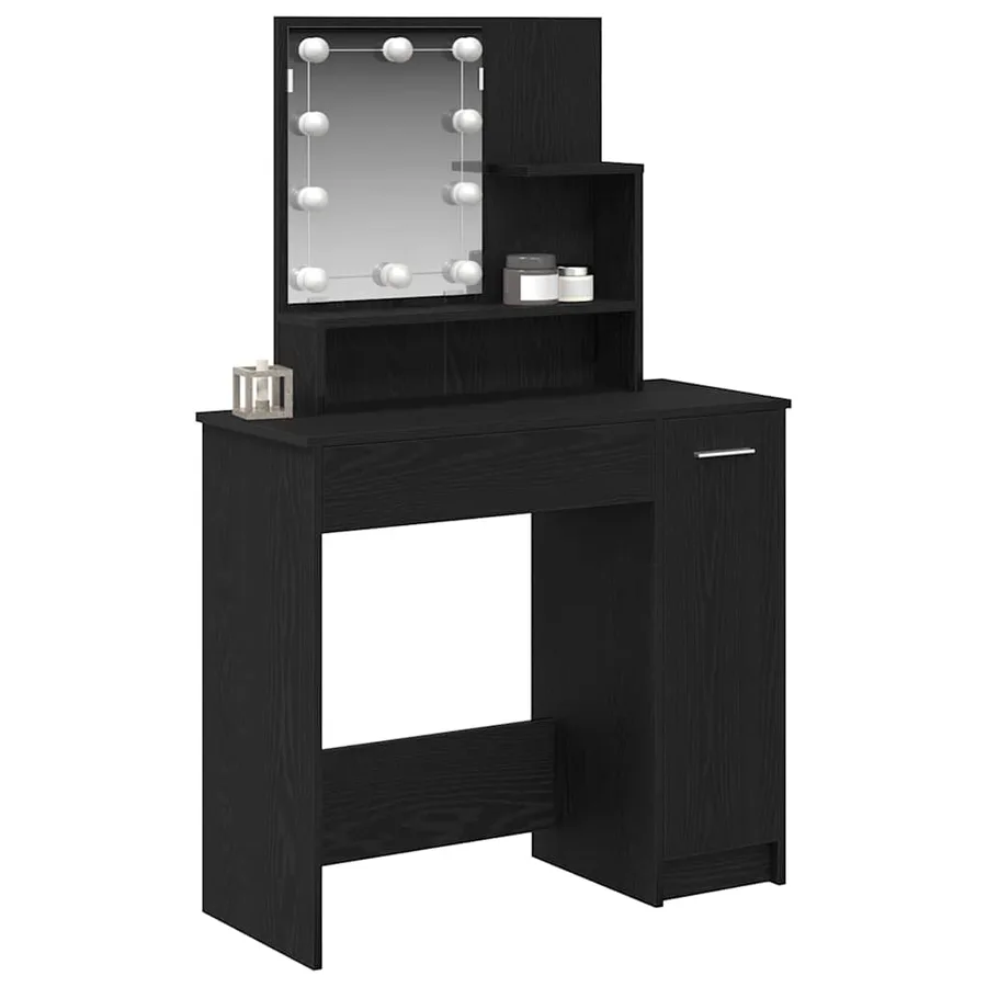 Table de Toilette avec tiroir Chêne noir 86,5 x 35 x 136 cm - 3