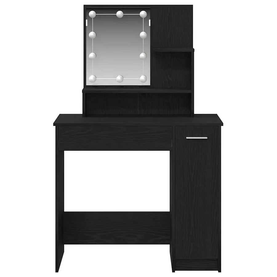 Table de Toilette avec tiroir Chêne noir 86,5 x 35 x 136 cm - 6