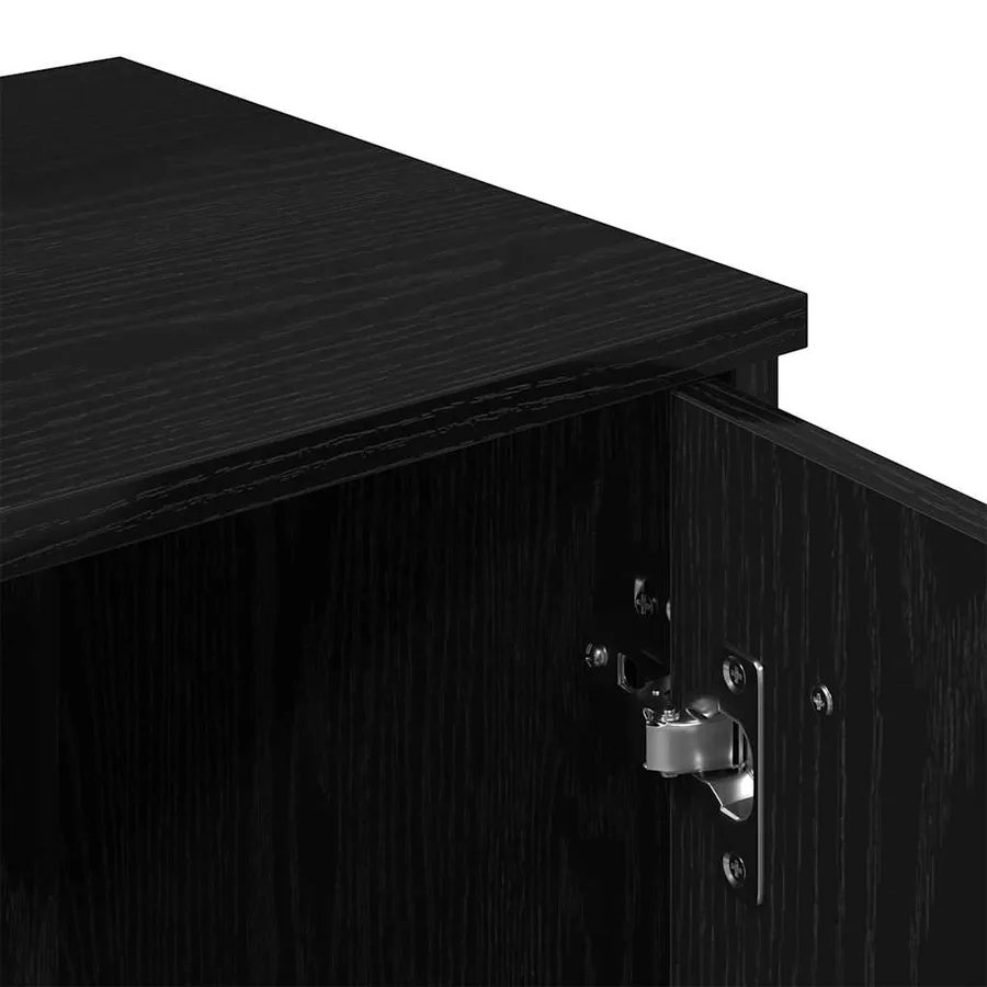 Table de Toilette avec tiroir Chêne noir 86,5 x 35 x 136 cm - 8