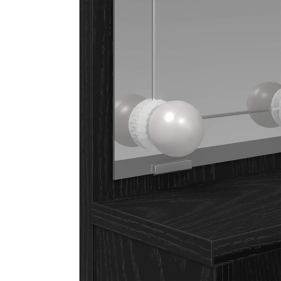 Table de Toilette avec tiroir Chêne noir 86,5 x 35 x 136 cm - 9