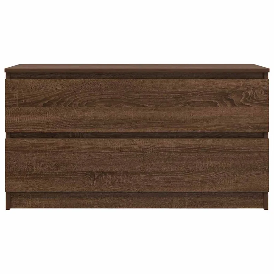 Meuble TV chêne marron 100x35x54 cm bois d'ingénierie - 6