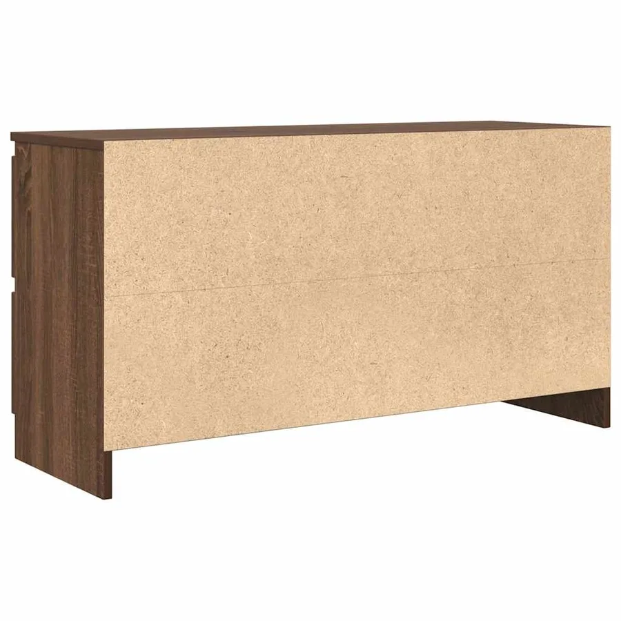 Meuble TV chêne marron 100x35x54 cm bois d'ingénierie - 8