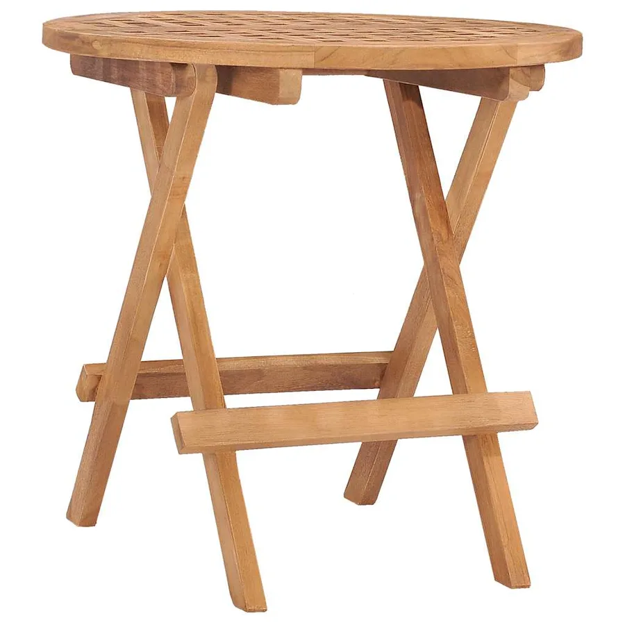 Ensemble à manger d'extérieur pliable avec coussin 3 pcs Teck - 4