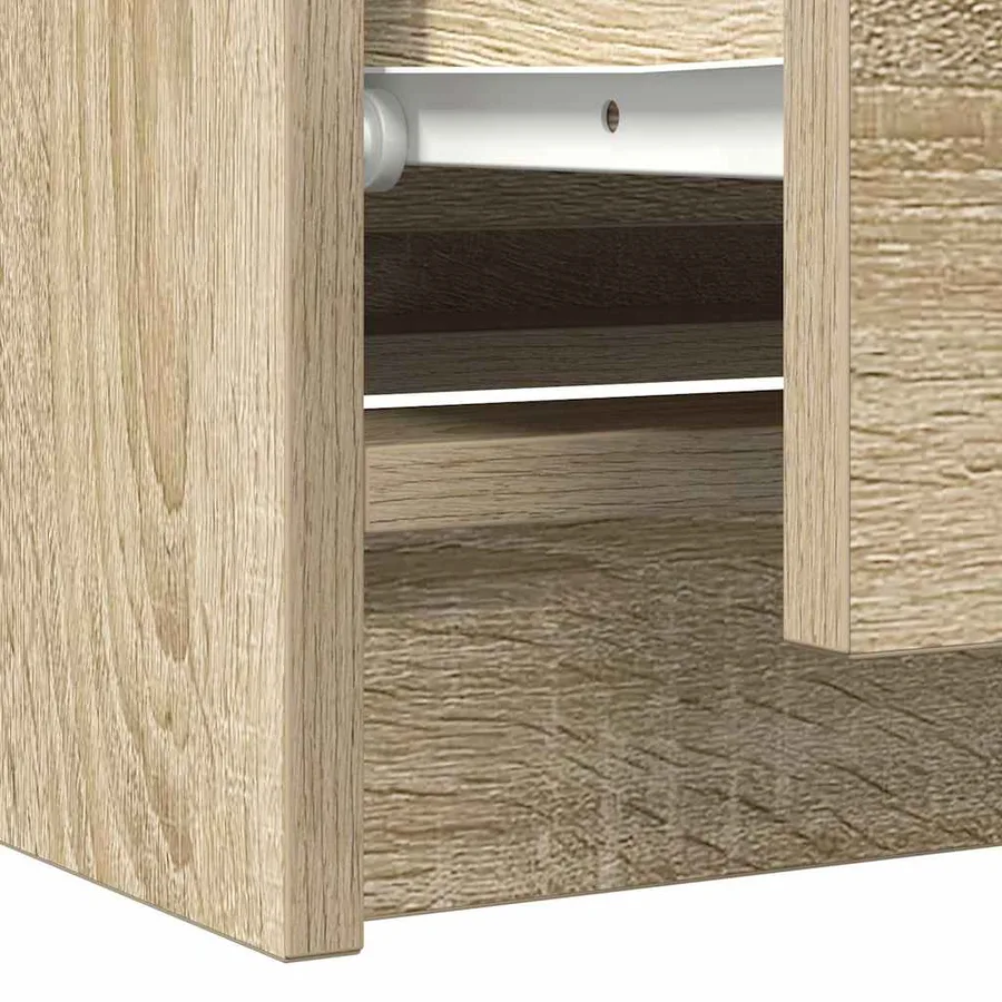 Meuble TV chêne sonoma 100x35x54 cm bois d'ingénierie - 10