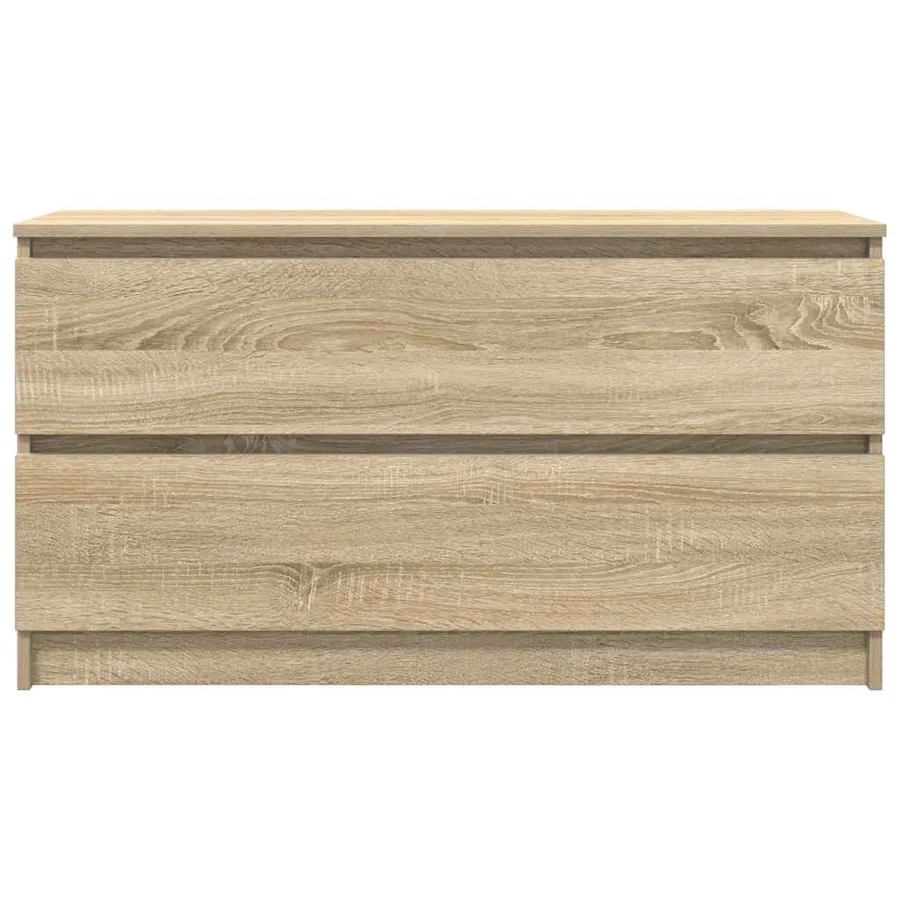 Meuble TV chêne sonoma 100x35x54 cm bois d'ingénierie - 6