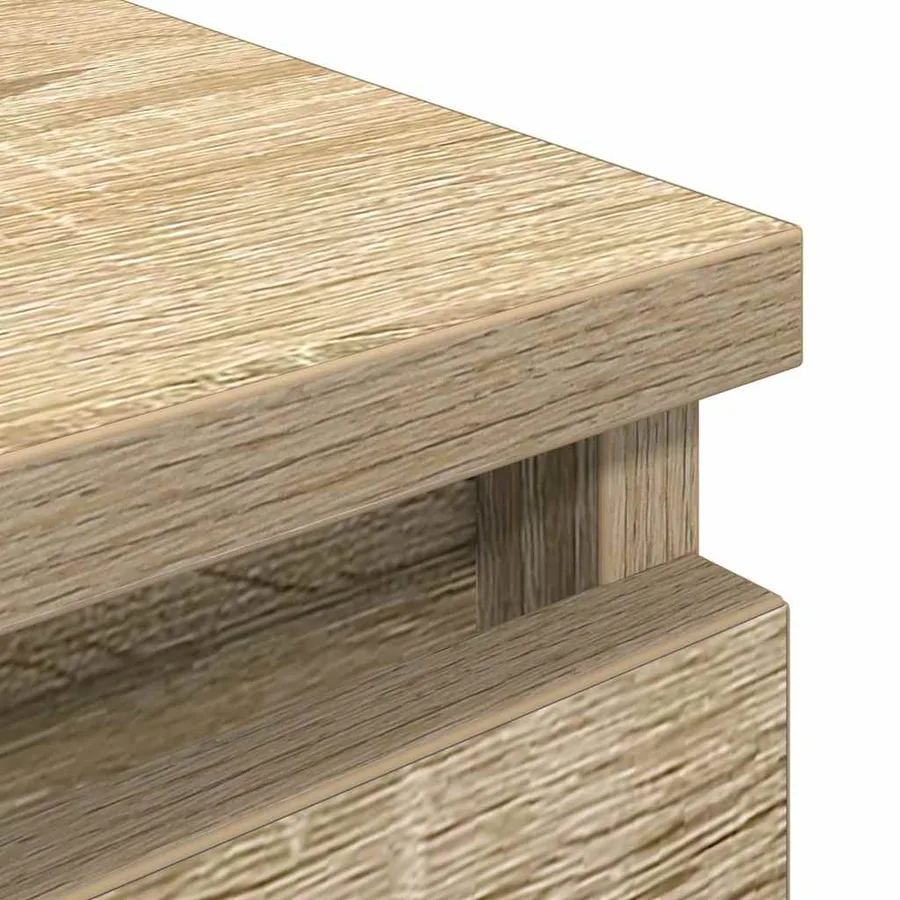 Meuble TV chêne sonoma 100x35x54 cm bois d'ingénierie - 9