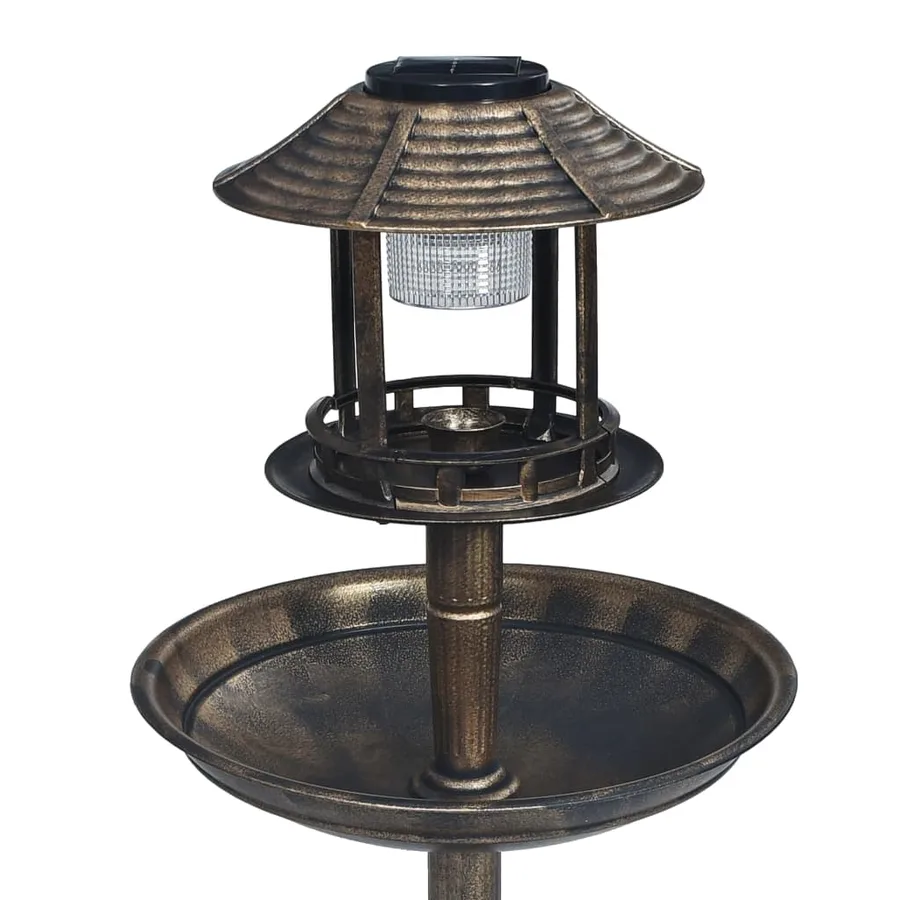 Bain décoratif pour oiseaux à LED à énergie solaire Plastique - 3